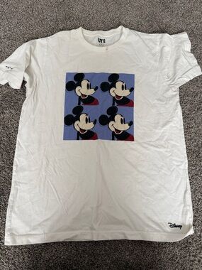 Disney White Short-Sleeve Mickey Mouse Pop Art Tee Andy Warhol